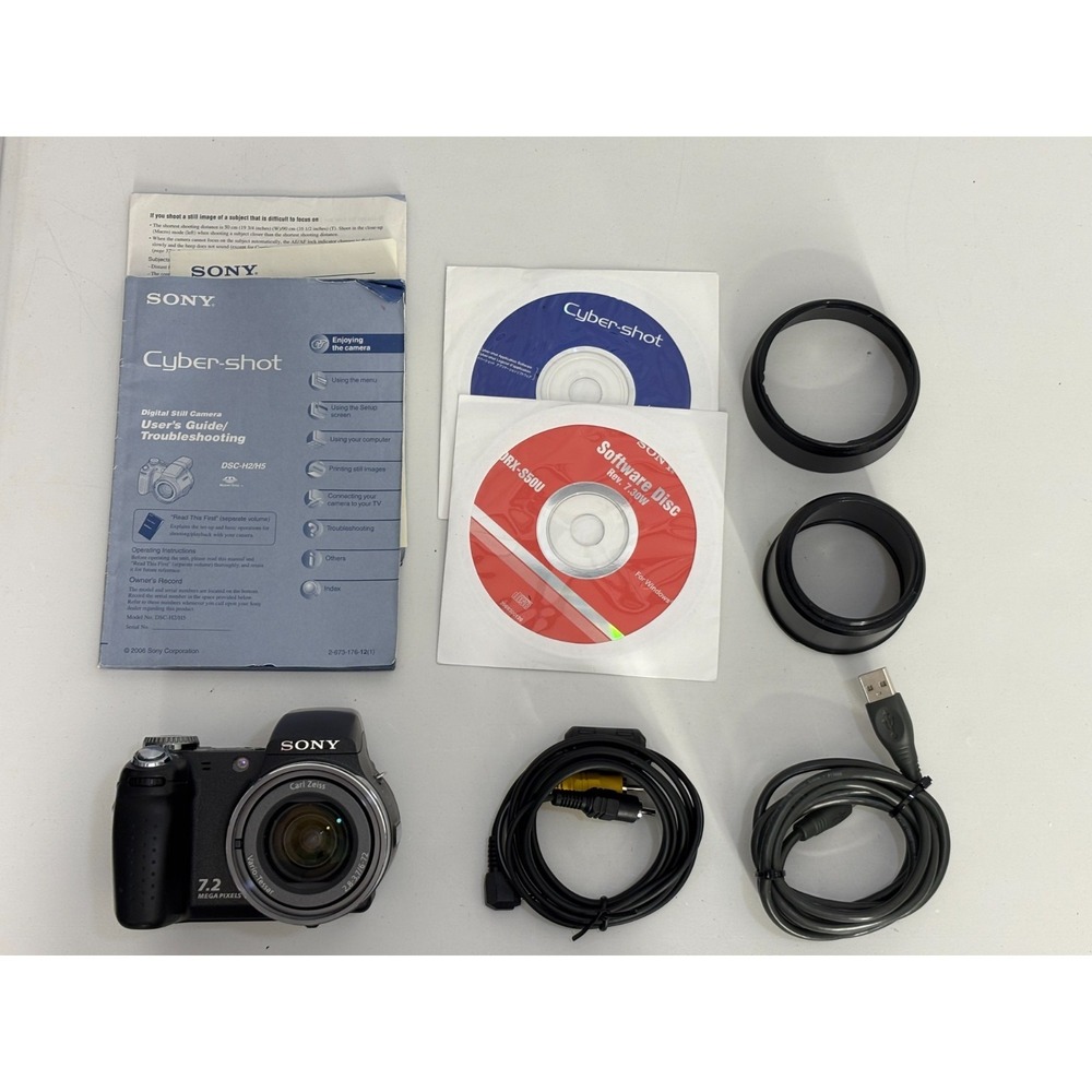 Sony Cyber-Shot DSC-H5 7.2 MP 12X Carl Zeiss Vario-Tessar Digital Still Camera